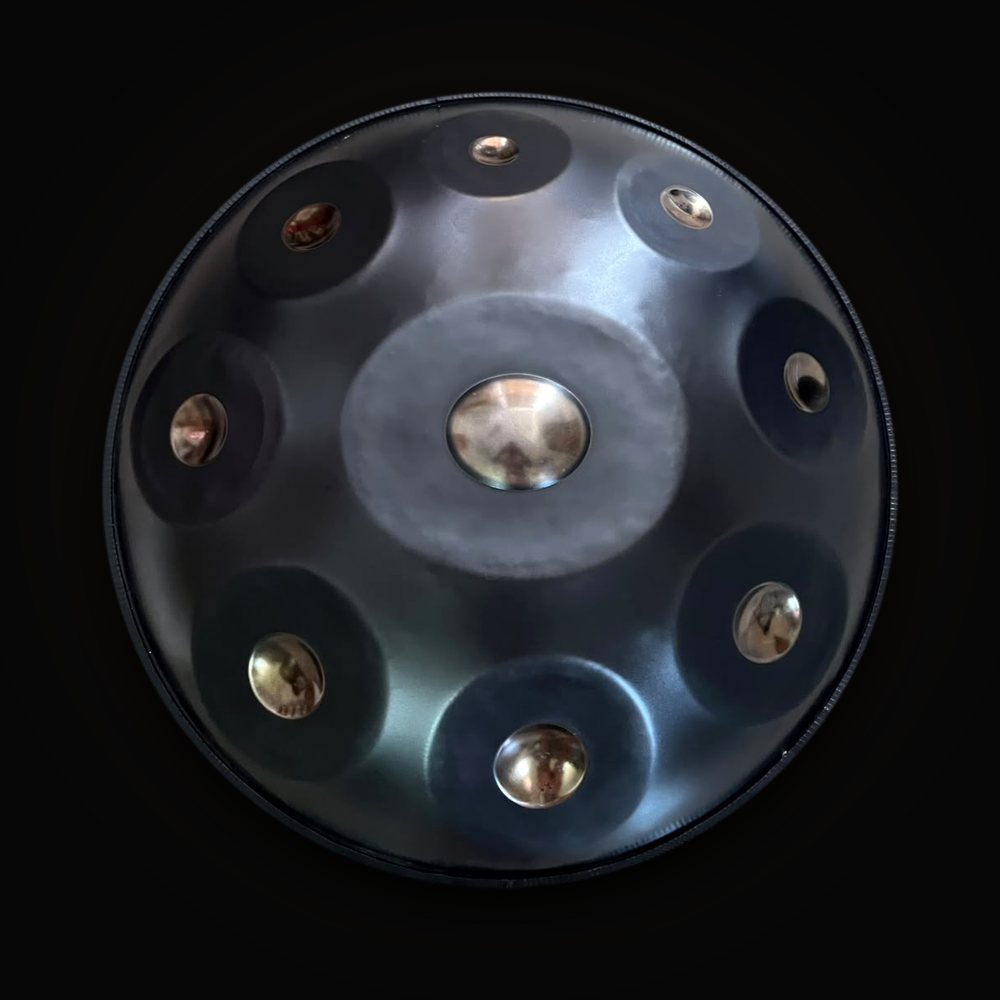 SHIVAPAN handpan D Kurd 9 in dark nitrided steel